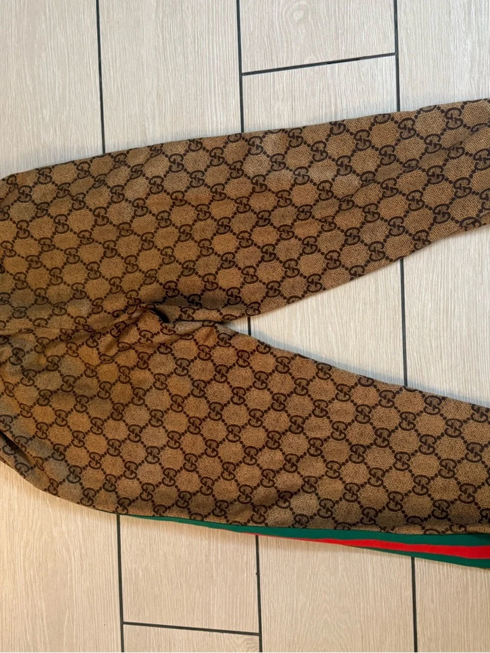 Preloved Gucci Brown Monogram Track Pants size xl